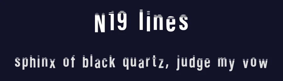 N19 Lines by Nineteen Works — Decorative Font — thumbnail 2