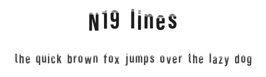 N19 Lines by Nineteen Works — Decorative Font