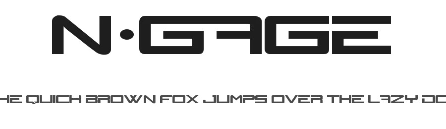 N-Gage by Alejandro Conde Lรณpez โ Display Font