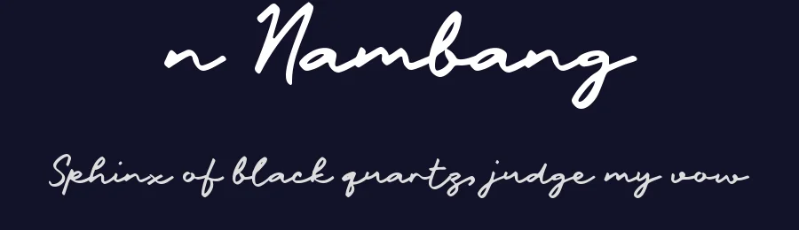 n Nambang by wepfont.com — Script Handwritten Font — thumbnail 2