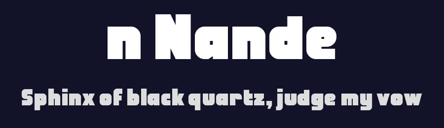 n Nande by wepfont.com — Sans Serif Font — thumbnail 2