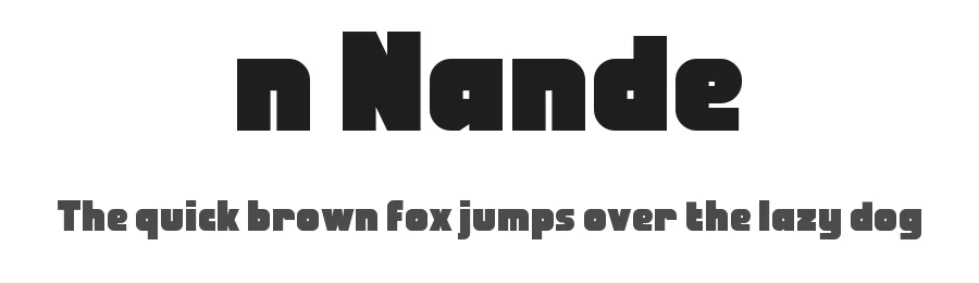 n Nande by wepfont.com — Sans Serif Font