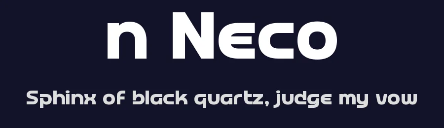 n Neco by wepfont.com — Display Font — thumbnail 2