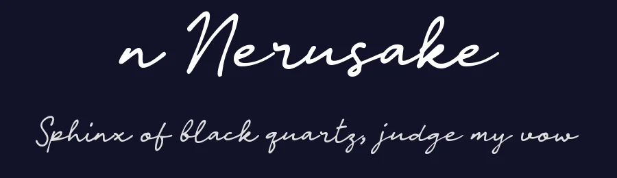 n Nerusake by wepfont.com — Script Handwritten Font — thumbnail 2