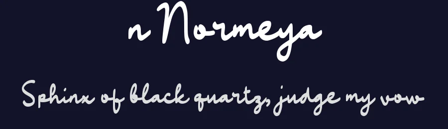 n Normeya by wepfont.com — Script Handwritten Font — thumbnail 2