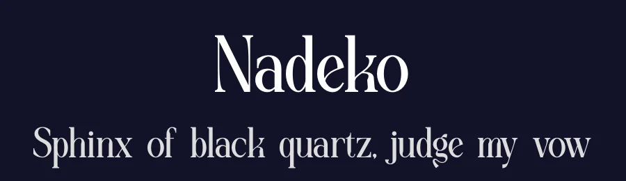 Nadeko by Denustudios — Serif Font — thumbnail 2