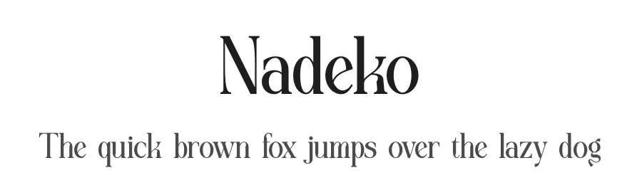 Nadeko by Denustudios — Serif Font