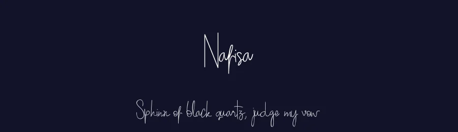Nafisa by Mr Ginanto — Script Handwritten Font — thumbnail 2