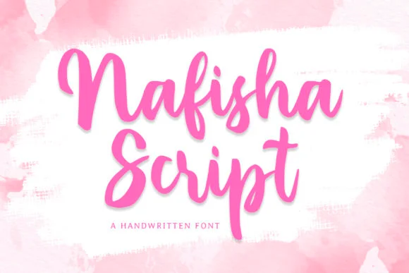 Nafisha Script Font by sancreastd. — Script Handwritten Font