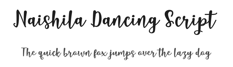 Naishila Dancing Script