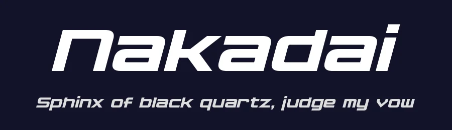 Nakadai by Pixel Sagas — Display Font — thumbnail 2