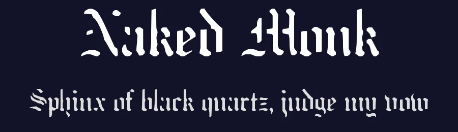 Naked Monk by Sokratype — Blackletter Font — thumbnail 2