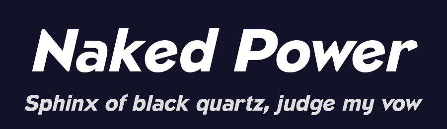 Naked Power by Typodermic Fonts — Sans Serif Font — thumbnail 2