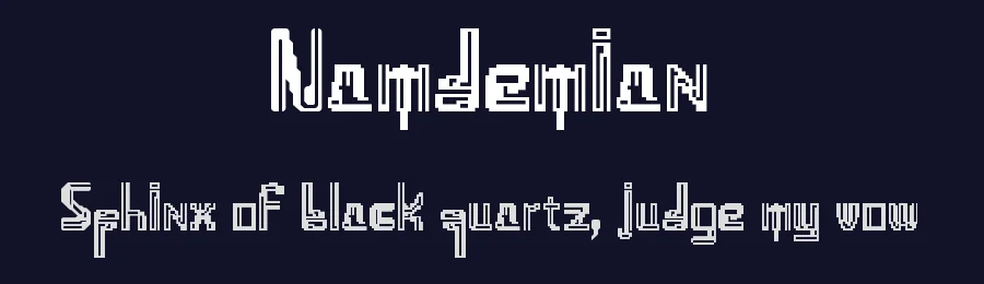 Namdemian by Neil Chatman — Decorative Font — thumbnail 2