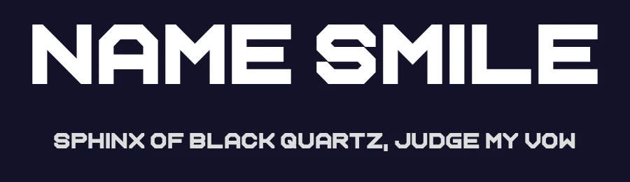 Name Smile by Chequered Ink — Display Font — thumbnail 2