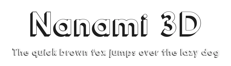 Nanami 3D by HypeForType.com — Sans Serif Font