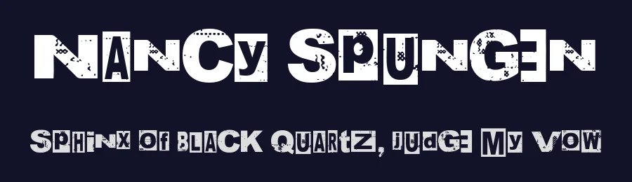 Nancy Spungen by Woodcutter — Decorative Font — thumbnail 2