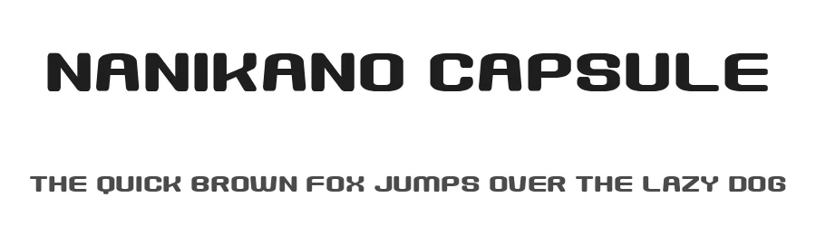 Nanikano Capsule by Goma Shin — Decorative Font