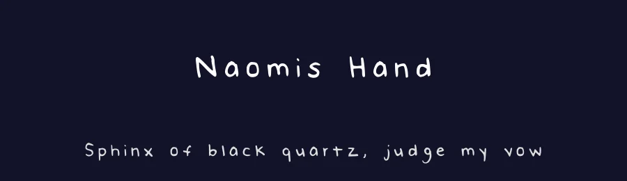Naomis Hand by Naomi D. — Script Handwritten Font — thumbnail 2