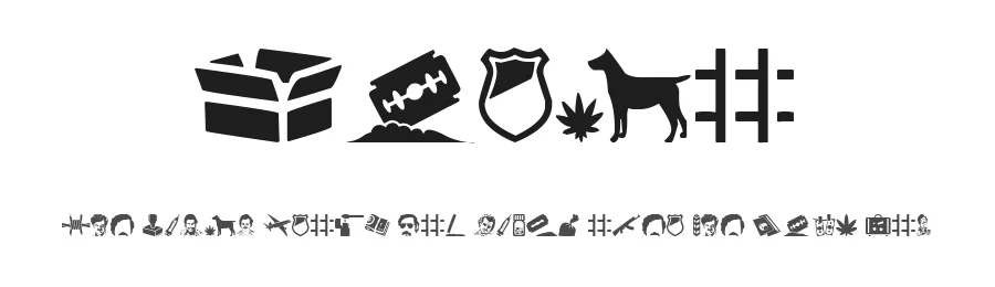 Narco by Woodcutter — Dingbats Font
