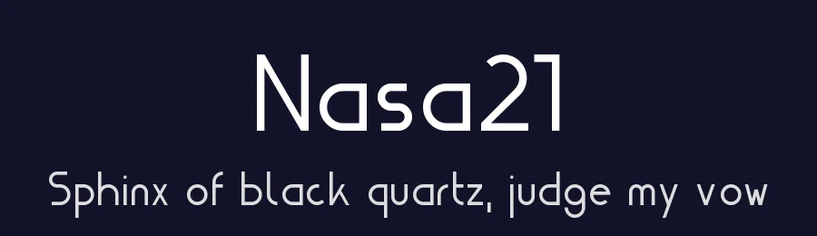 Nasa21 by Union Sozialer Einrichtungen gGmbH — Display Font — thumbnail 2