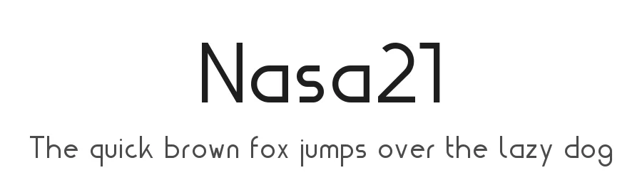 Nasa21 by Union Sozialer Einrichtungen gGmbH — Display Font