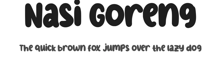 Nasi Goreng by Makashi — Decorative Font