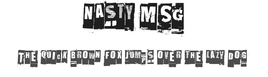 Nasty MSG by Juha Korhonen — Decorative Font