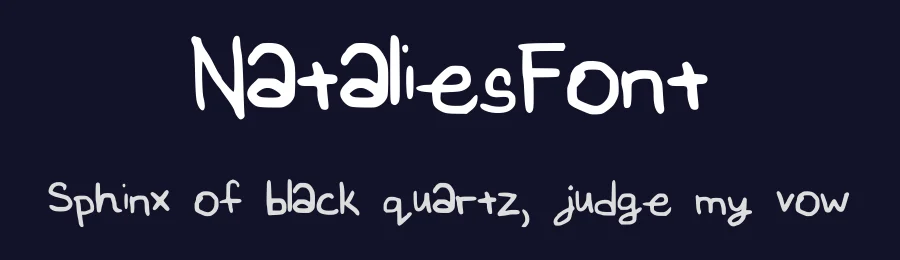 NataliesFont by Natalie Hooi — Script Handwritten Font — thumbnail 2