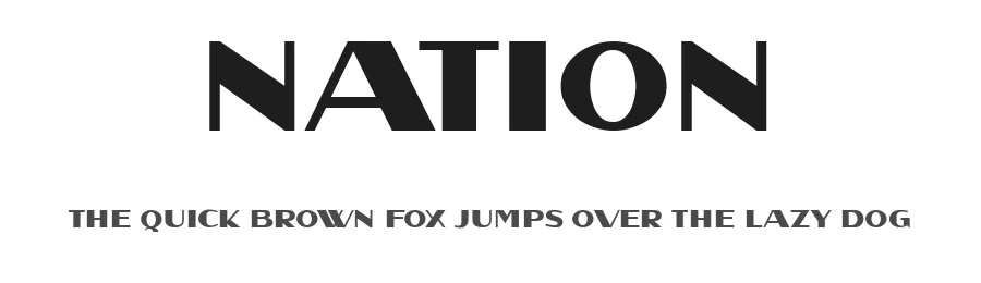 Nation by Vladimir Nikolic — Sans Serif Font