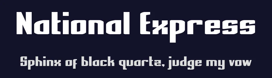 National Express by Iconian Fonts — Display Font — thumbnail 2