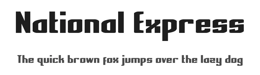 National Express by Iconian Fonts — Display Font