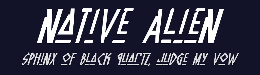 Native Alien by Iconian Fonts — Display Font — thumbnail 2
