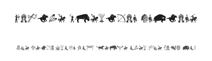 Native American Indians by Woodcutter — Dingbats Font