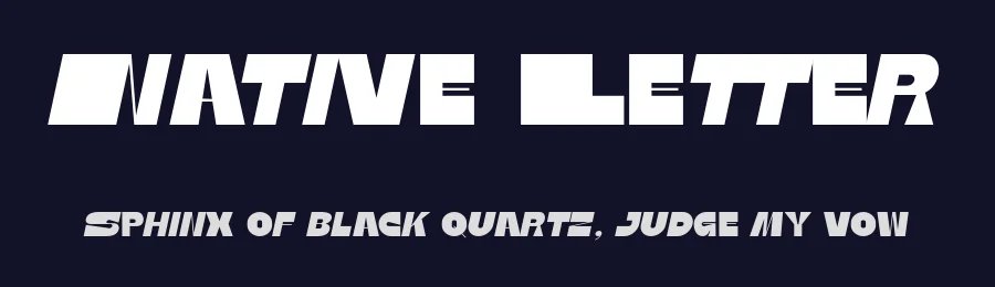 Native Letter by Zarma Type Foundry — Decorative Font — thumbnail 2