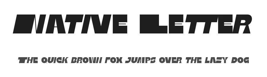 Native Letter by Zarma Type Foundry — Decorative Font