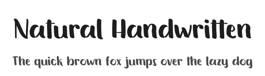 Natural Handwritten