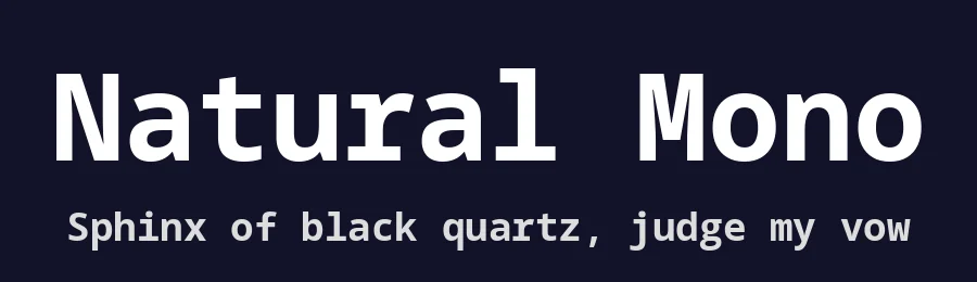 Natural Mono by Daymarius — Sans Serif Font — thumbnail 2