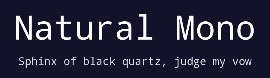 Natural Mono by Daymarius — Sans Serif Font — thumbnail 2