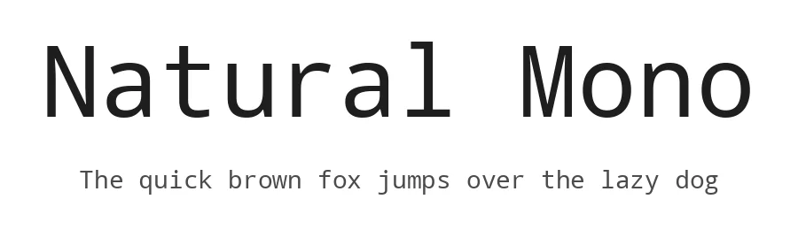 Natural Mono by Daymarius β Sans Serif Font