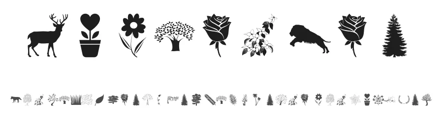 Nature Pro by elharrak — Dingbats Font