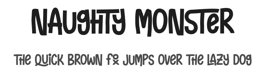 Naughty Monster by Ardyana Types β Decorative Font