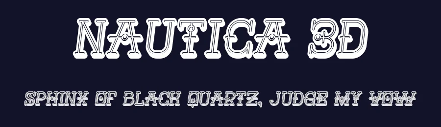Nautica 3D by Vladimir Nikolic — Decorative Font — thumbnail 2