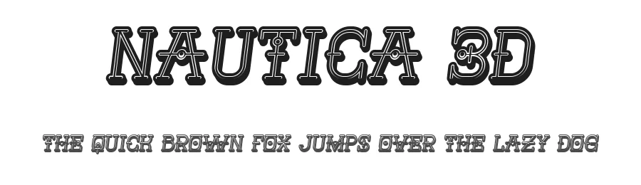 Nautica 3D by Vladimir Nikolic — Decorative Font