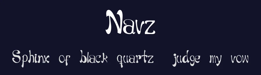 Navz by Nohely Zelayandia — Decorative Font — thumbnail 2