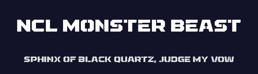 NCL Monster Beast by Enxyclo Studio — Display Font — thumbnail 2