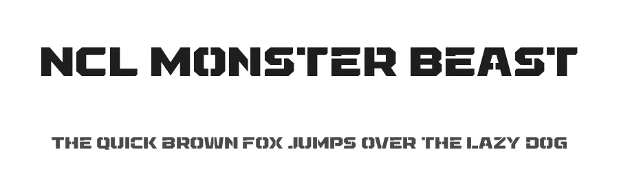 NCL Monster Beast by Enxyclo Studio — Display Font