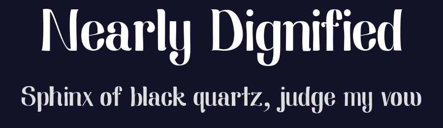 Nearly Dignified by BessAsher Rebel — Decorative Font — thumbnail 2
