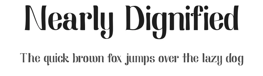 Nearly Dignified by BessAsher Rebel — Decorative Font