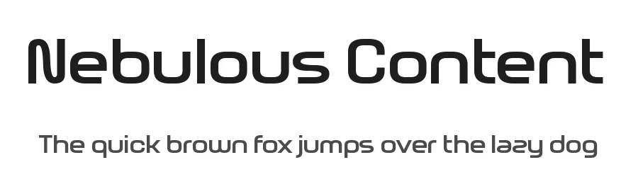 Nebulous Content by Chequered Ink — Display Font